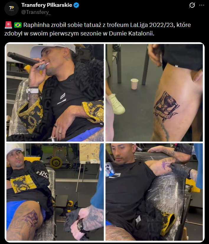 HIT! Oto co wytatuował sobie Raphinha!